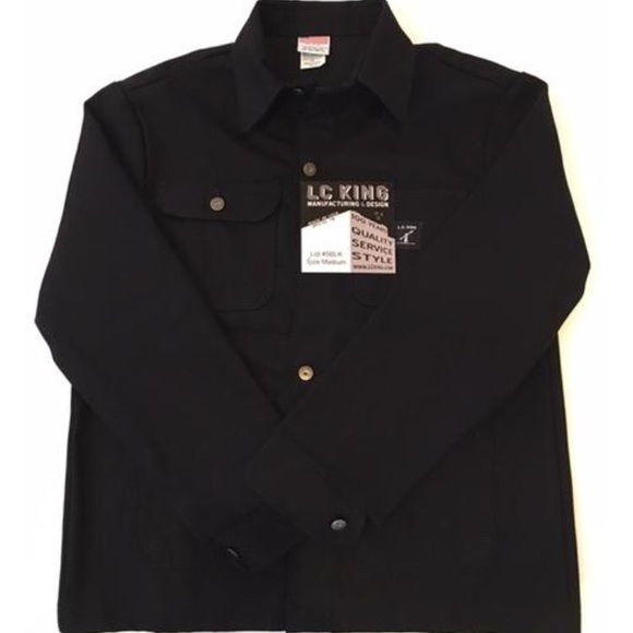 black denim chore coat